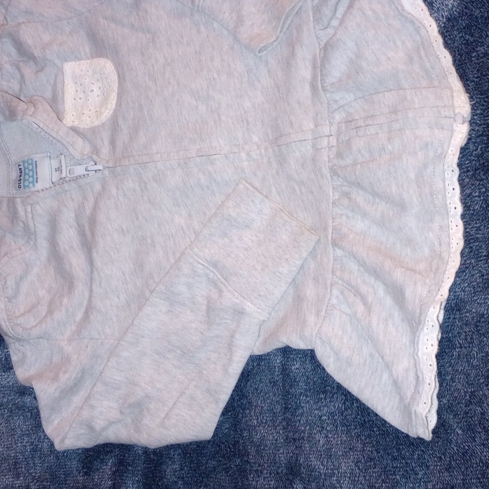EUC 2 Piece Little Girls Zip-up Hoodie Lot Size 4T Butterflies - Picture 7 of 8